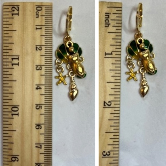 “Birth of Venus" Aphrodite Greek Mythology Goddess Handmade Earrings Seashells - Picture 12 of 14
